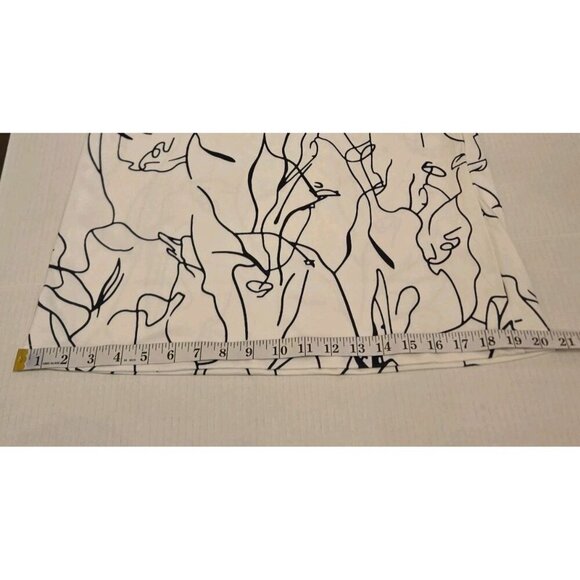 Jumpsuit Womens White Black Abstract Print Halter Sleeveless Wide Leg Medium Y2K - Picture 8 of 9